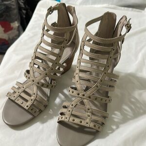 Hinge Tan Gladiator Heels